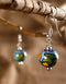 Single Blue Pottery Bead Earrings (Turquoise)